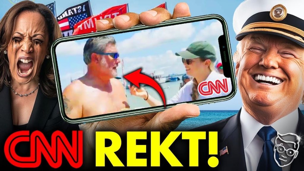 VIRAL: CNN Reporter Gets ROASTED By Shirtless MAGA Boater Live On-Air | Makes PERFECT Case for Trump