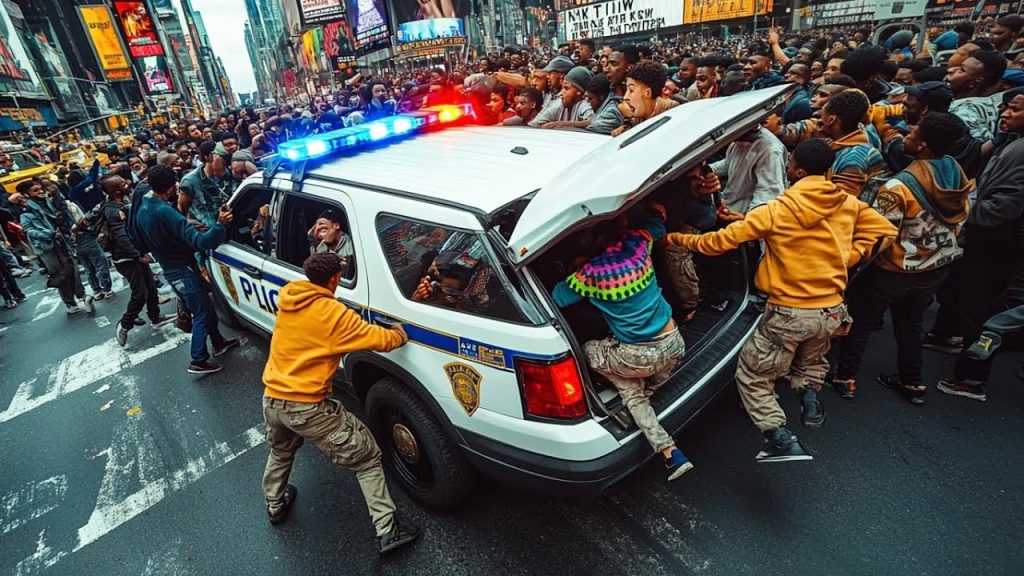 Migrant Gang Invades Times Square… As Police Give Up