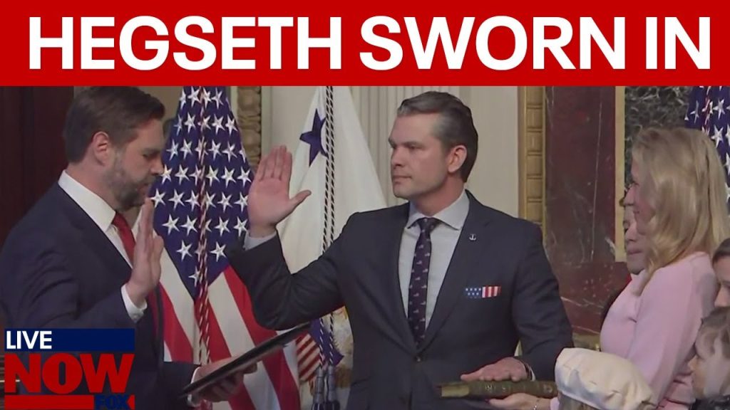 WATCH: Pete Hegseth sworn in as Defense Secretary  | LiveNOW from FOX