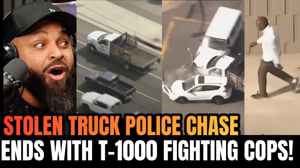 Stolen truck pursuit ends with violent CRASH and FIGHT with Police Officers!